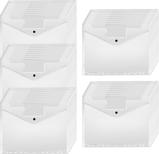 Plus Office EH303A-5/FC brochurehoezen transparante hoezen, 60µ, 100 stuks
