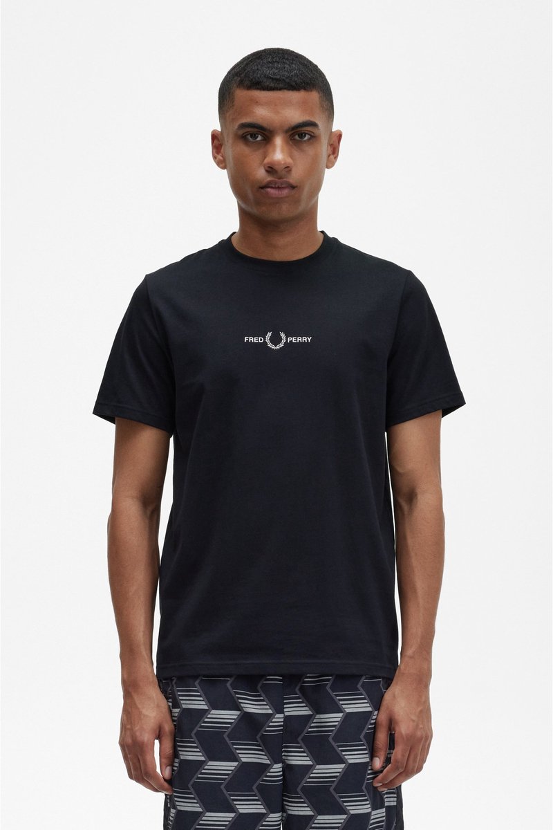 Fred Perry T-Shirt M4580 Heren – Slim-fit Zwart