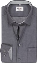 Chemise coupe moderne MARVELIS - structure noire (contraste) - Sans repassage - Taille col : 43