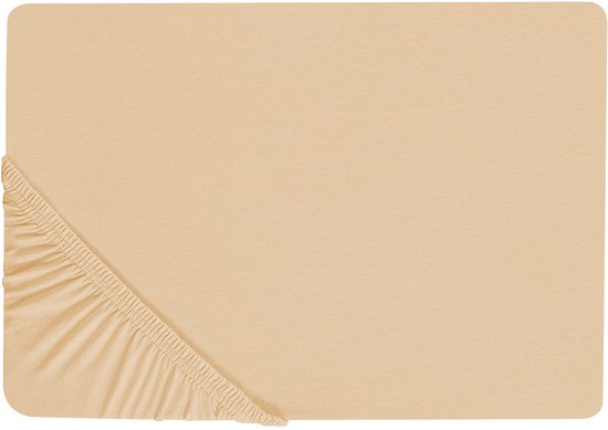 Beliani JANBU - Drap Housse - Beige - Katoen