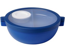 Mepal Vita bento lunchbowl - 5 vakken waarvan 3 uitneembare bakjes - Bento box - Salade lunchbox - Vivid blue