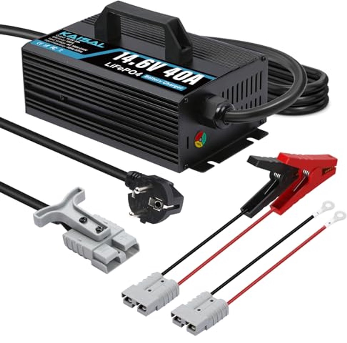 LiFePO4 Acculader 14.6V 40A voor 12.8V Lithium Accu - Ideaal voor Camper, Boot, en Zonne-energie