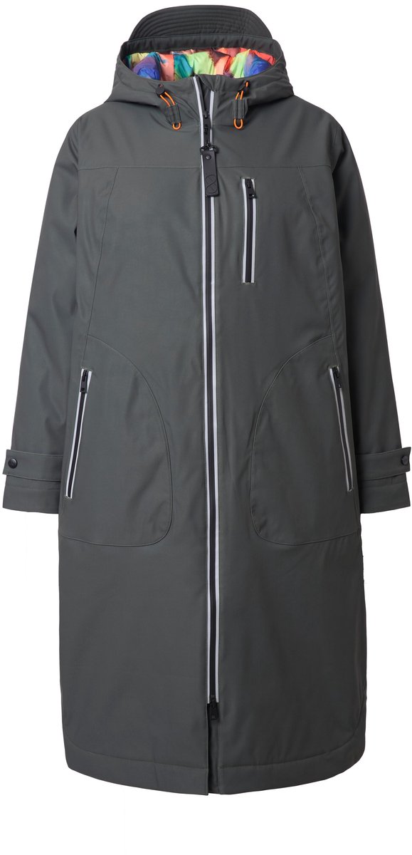 Laurasøn - Dames - Functionele jas capuchon rits - Kaki - Maat 44+