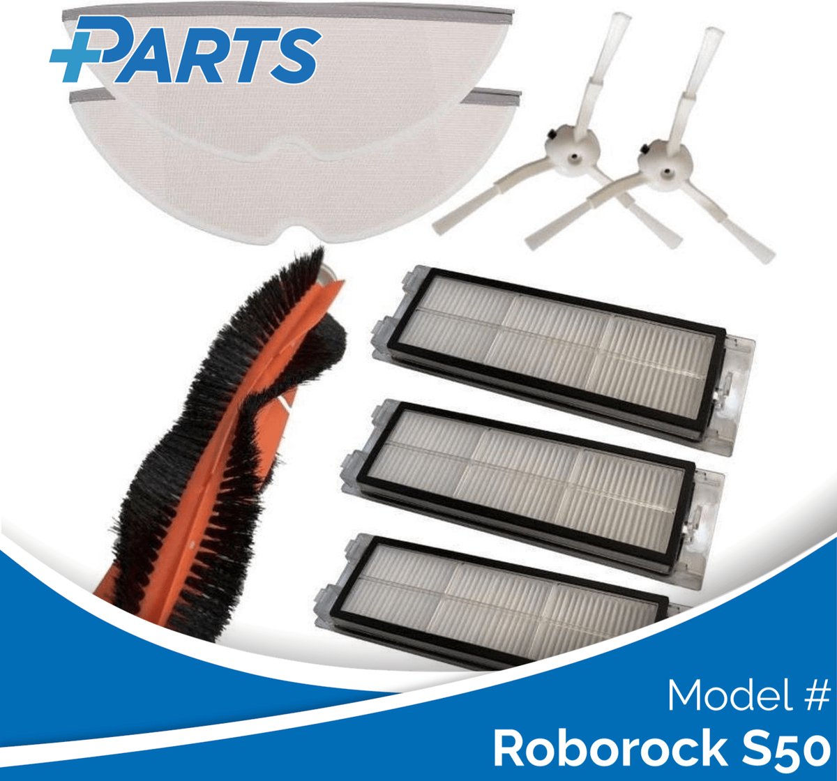 Roborock S50 Onderhoudsset (Plus.Parts® alternatief voor 8.02.0068)