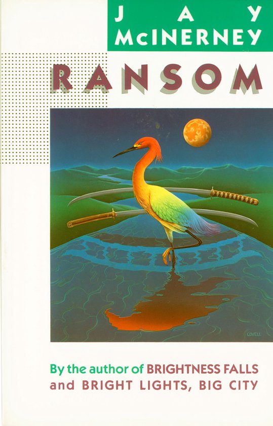 Boekomslag van "Ransom" door J.A. McInerney, met een kleurrijke vogel en zwaarden.