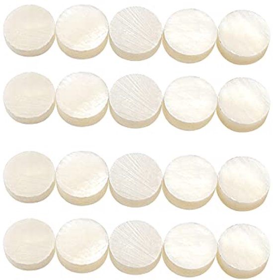 20 Stuks Toets Inlay Dots Parelmoer Shell Dot Fret Inlay Maker for Gitaar Toets Inlay dots/1493 (Color : Caibei