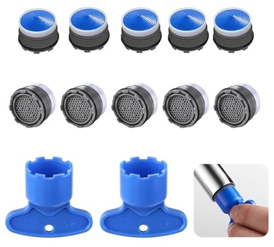 M18.5x1~5.7 l/min 10er Set Original PERLATOR® Wassersparender Einschraubstrahlregler inkl. Schlüssel
