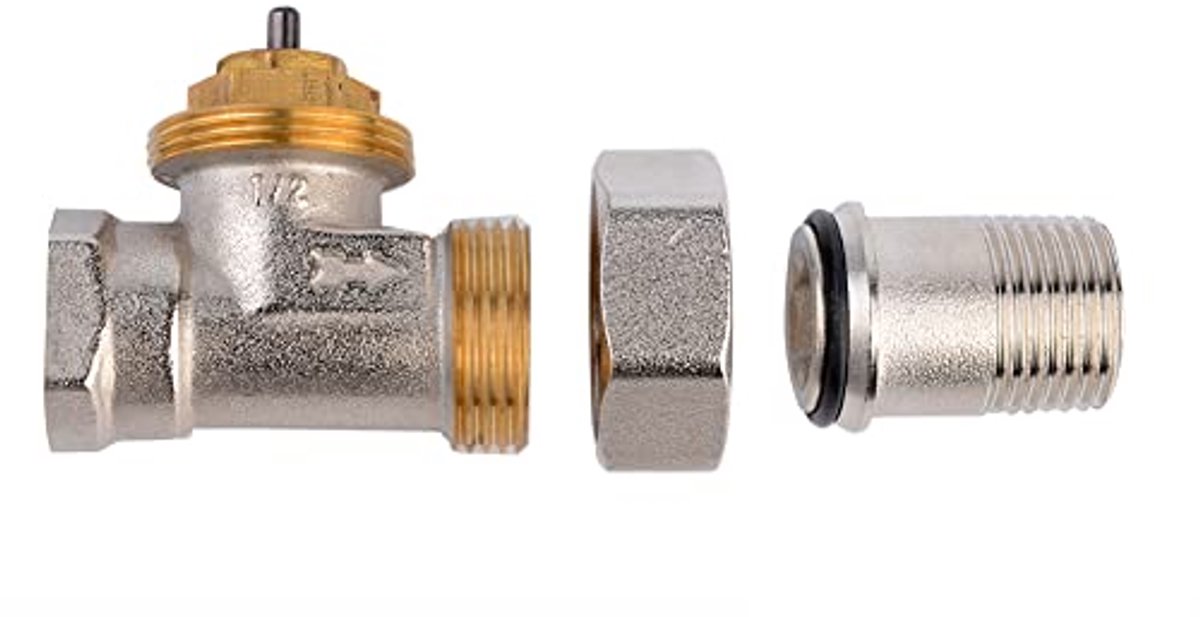 Thermostaatventiel 1/2" met thermostaatkop voor radiator