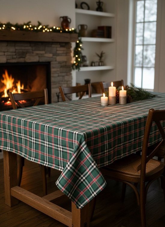 Nappe Burberry vert 100 x 100 - tartan - noël - carreaux