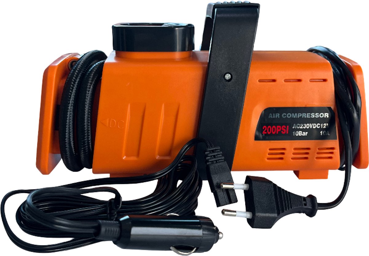 compressor 12 tot 230 volt - 25 liter per minuut - lucht compressor - 10 bar - draagbare luchtcompressor