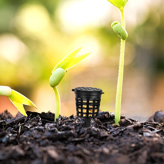 5 stuks - Meststofmand met deksel - Draagbare bemesting - Meststofmand met gaas - Voedingsbeker met deksel voor vetplanten, orchideeën, bonsai - tuinkwekerijpotten - kweekdeksels voor bonsai van Merkloos	 — afbeelding 3