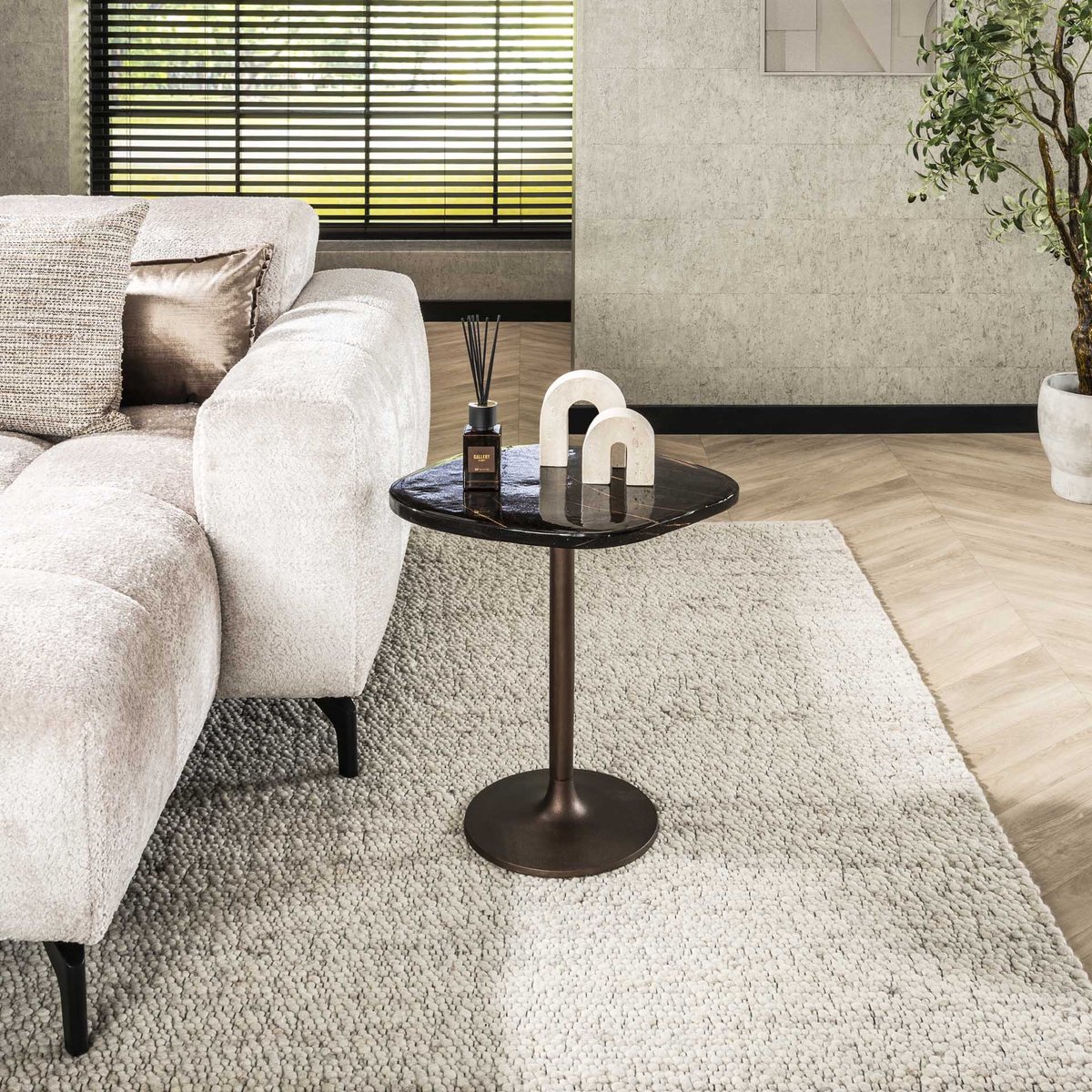 Dimehouse Bijzettafel Aurum Antiek Koper 50 cm