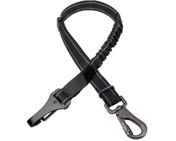 Hondengordel - Autogordel voor Hond - Autoriem - Draaibare Karabijnhaak - Gordelsluiting & Haaksluiting (Isofix) - Zwart
