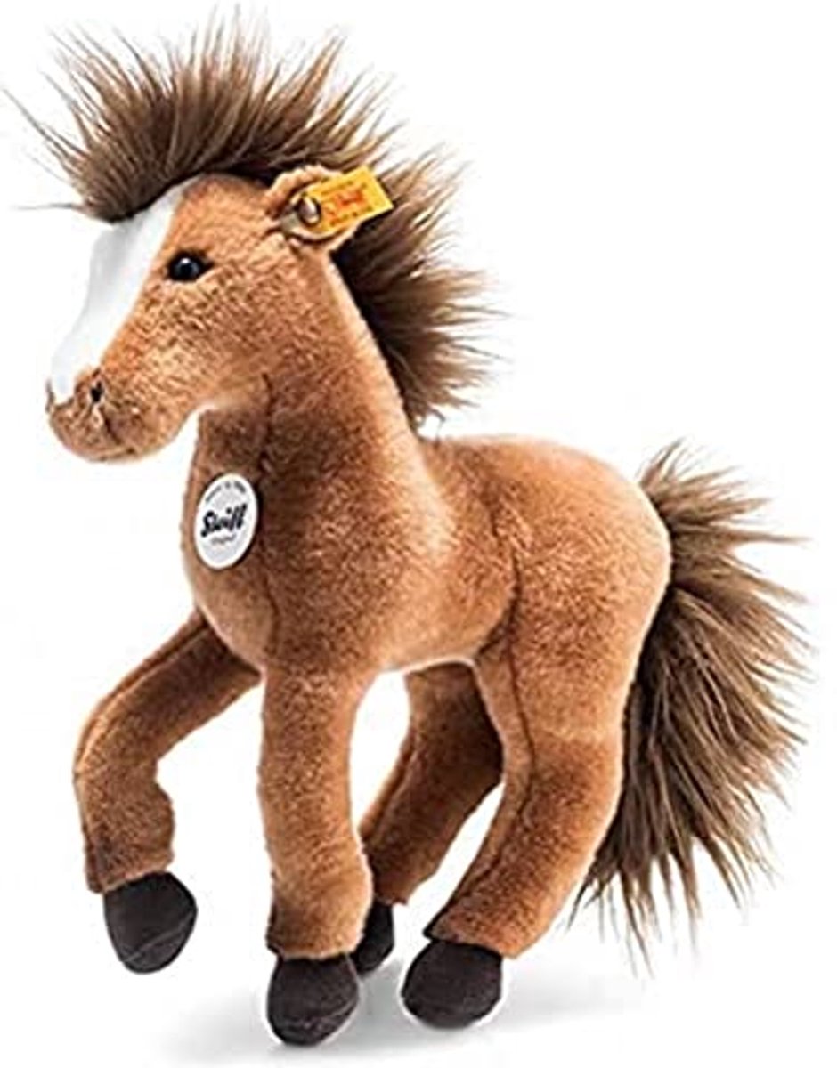 Knuffeldier Paard 28 cm, Zacht en Behaaglijk, Wasbaar, Bruin