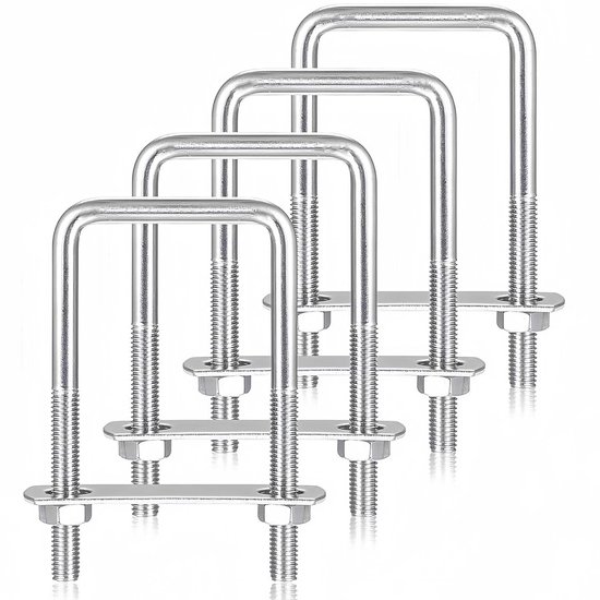 U-bouten vierkante U-bouten, 60x120 mm roestvrijstalen U-bouten, M8