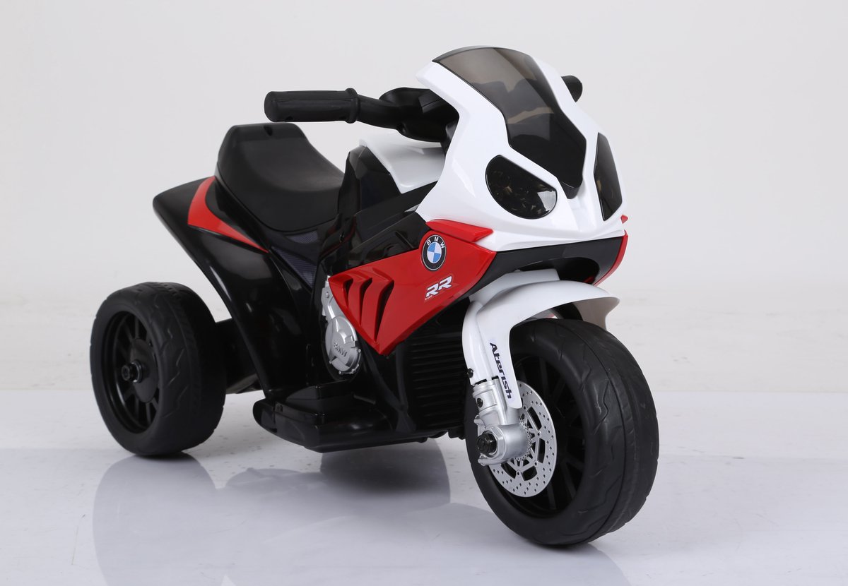 Elektrische kindermotor - BMW S1000 - MET LERENSTOEL - 6V-4.5AH - 1 tot 3 jaar - 66 x 36 x 38 - Rood