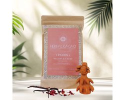 Rose, Mucuna, Ceremonial CACAO - Mood & Libido Boost - Pasión 500g - Biologisch, Criollo, Heirloom Cacao, Q’eqchi Maya, Belize - Herbal Cacao