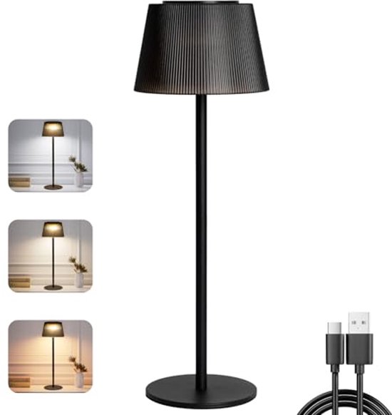 Touch Tafel Bedlampje Slaapkamer - LED Oplader Lampen USB A C Oplaadpoorten 3 Intensiteit Dimmen met E27 Touch Lamp Moderne Inductie Voor Woonkamer Slaapkamer Lezen Kantoor Lamp Set van 2
