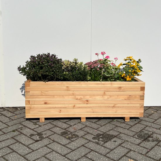 Bloembak / Plantenbak wijnvat eikenhout