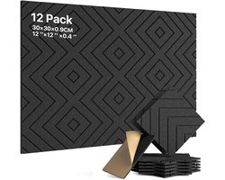 Ibenzoa® Zelfklevende akoestische panelen voor geluidsisolatie en stijlvolle wanddecoratie