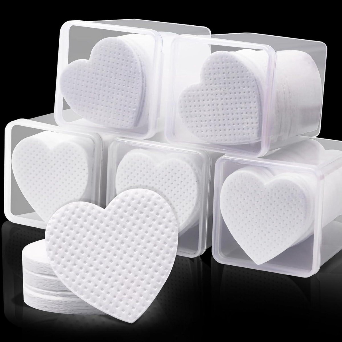 Daity 1000 stuks - Nagelreinigingspads, nagellakremoverpads, wimperlijmremoverpads (Wit)