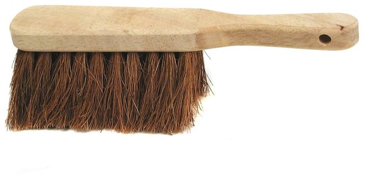 Benson Handveger stoffer van hout - kokosvezels - 30 cm - bi