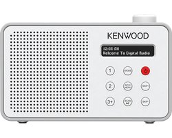 Kenwood CR-M25DAB Draagbare DAB+ radio met automatische veiligheidswaarschuwingsfunctie - Wit