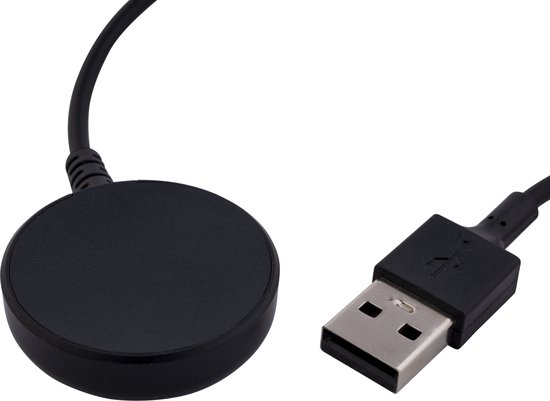Câble de charge USB-A Samsung Galaxy Watch – 1 mètre – Zwart – Chargeur sans fil magnétique – Compatible avec les Watch 3, Ultra et FE