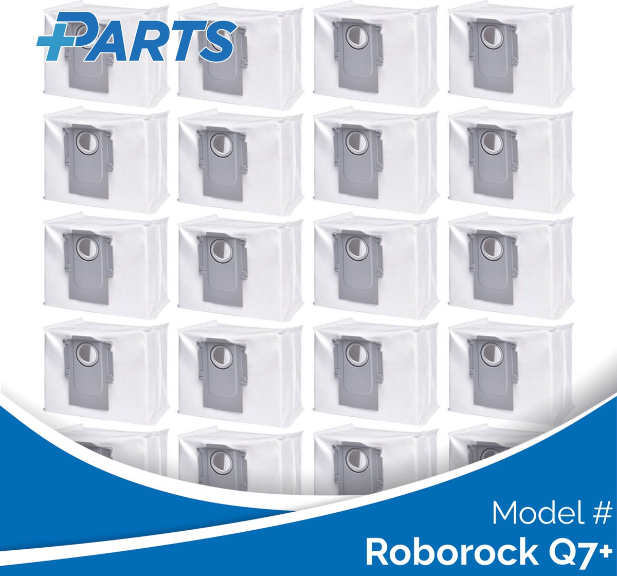 Roborock Q7+ Stofzakken (20 Stuks, Plus.Parts® alternatief voor 8.02.0132)