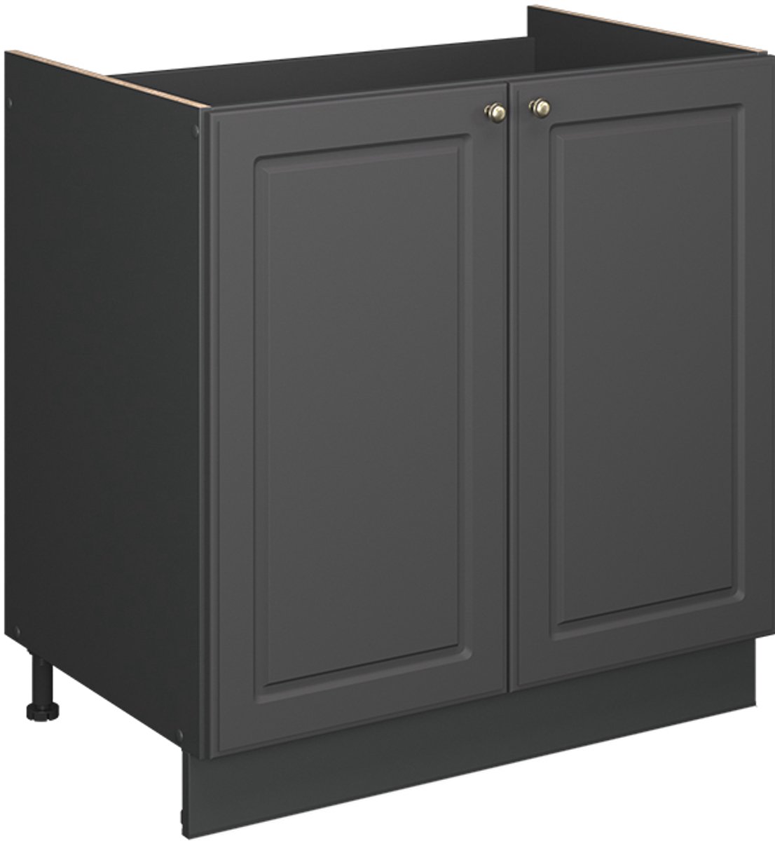 Vicco Fame-Line Wastafelkast – 80 cm zonder werkblad Anthrazit-Gold Landhaus