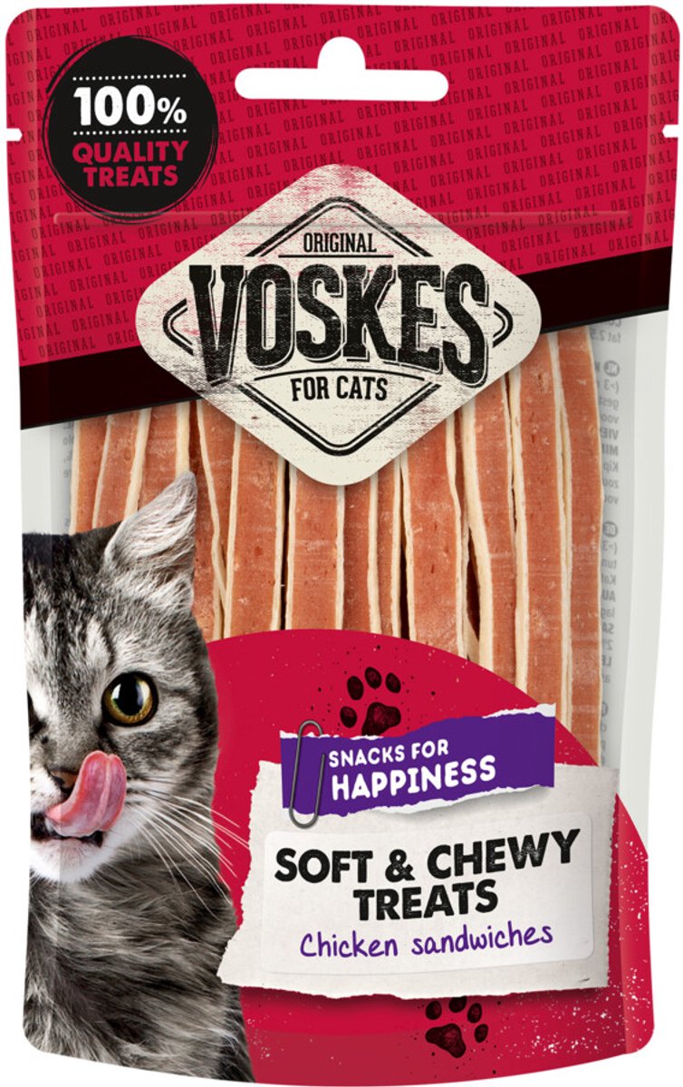Voskes Kip Sandwiches - 10 x 60 gr - Voordeelverpakking