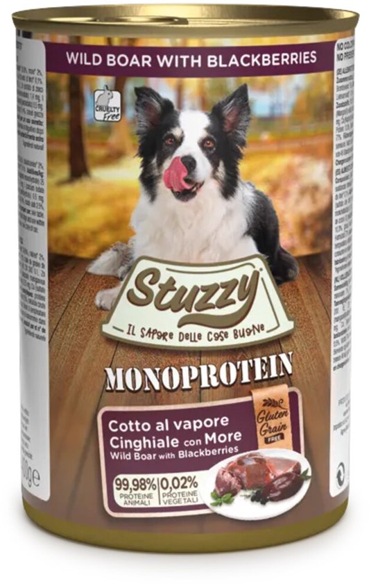 Stuzzy Blik Adult - Everzwijn - Hondenvoer - 6 x 400 g