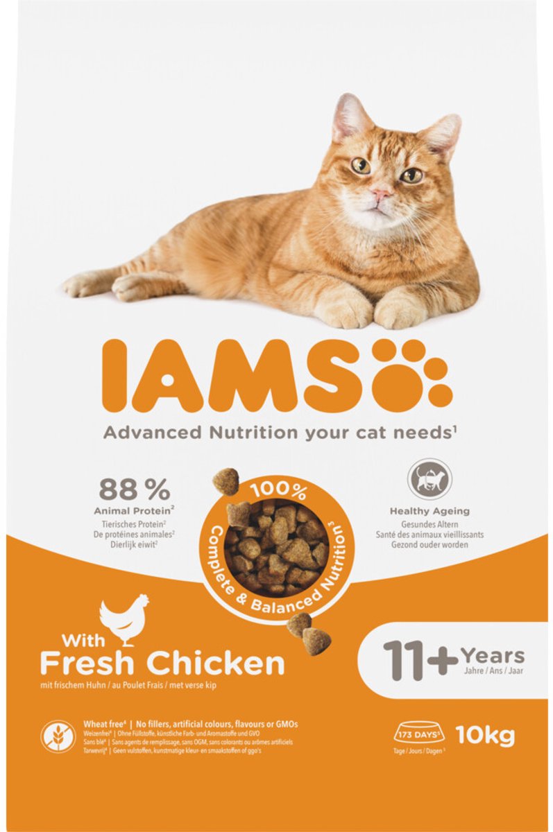 IAMS IAMS Cat senior 11+ Kattenvoer Chicken - 10 kg
