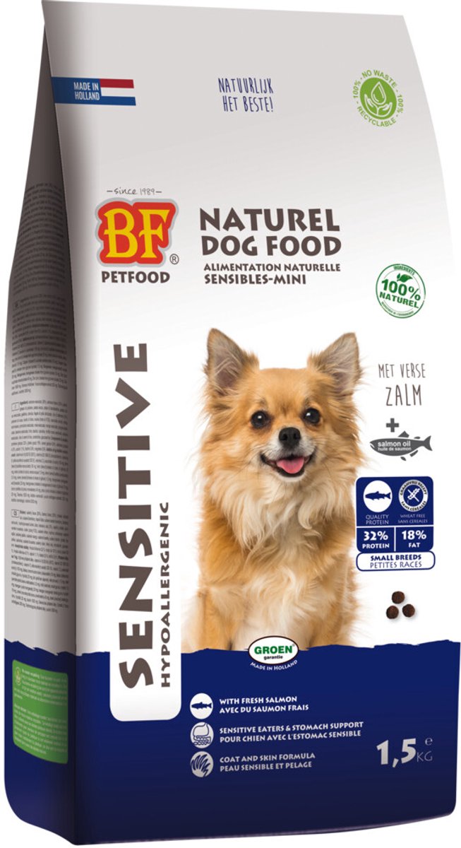 Biofood BF Petfood Small Breed Sensitive Hondenvoer - 3 x 5 kg - Voordeelverpakking