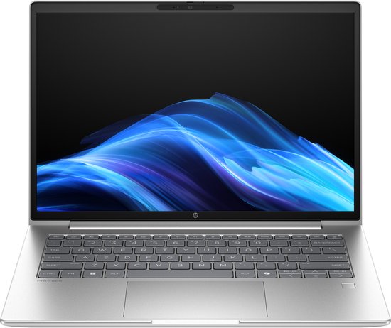 HP ProBook 4 G1a 14 AI AMD Ryzen™ 7 250 Laptop 35,6 cm (14") WUXGA 16 GB DDR5-SDRAM 512 GB SSD Wi-Fi 6E (802.11ax) Windows 11 Pro AI PC Zilver - HP - Hoofdafbeelding