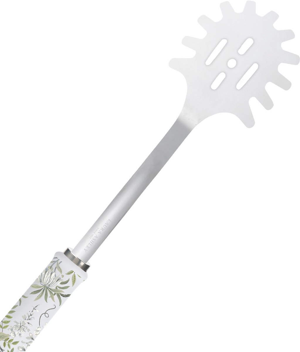 Laura Ashley - Roestvrij staal Spaghettiservierlepel met Keramisch Handvat - Sage Parterre Ontwer - By Pandeford
