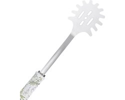 Laura Ashley - Roestvrij staal Spaghettiservierlepel met Keramisch Handvat - Sage Parterre Ontwer - By Pandeford
