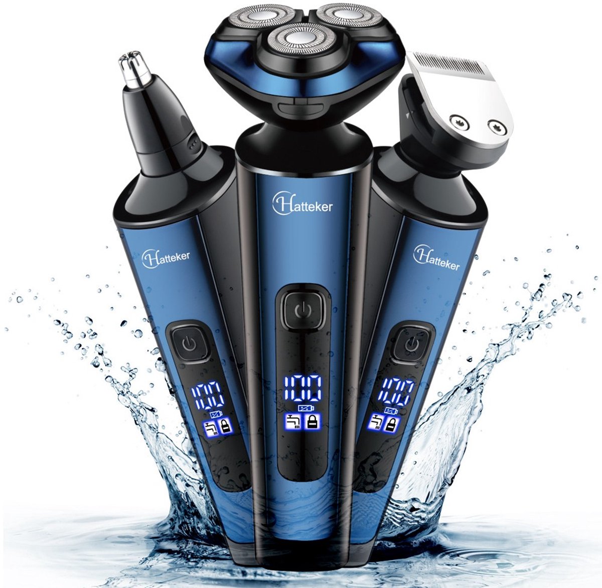 Hatteker 3-in-1 Elektrisch Scheerapparaat met IPX7 - Hatteker - €36,99