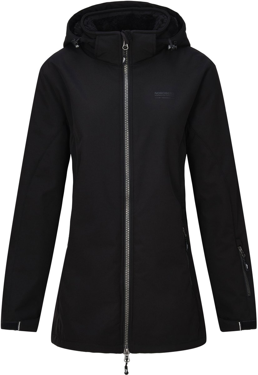 Nordberg Tiara Softshell Outdoorjas Dames - Zwart - Maat 4XL