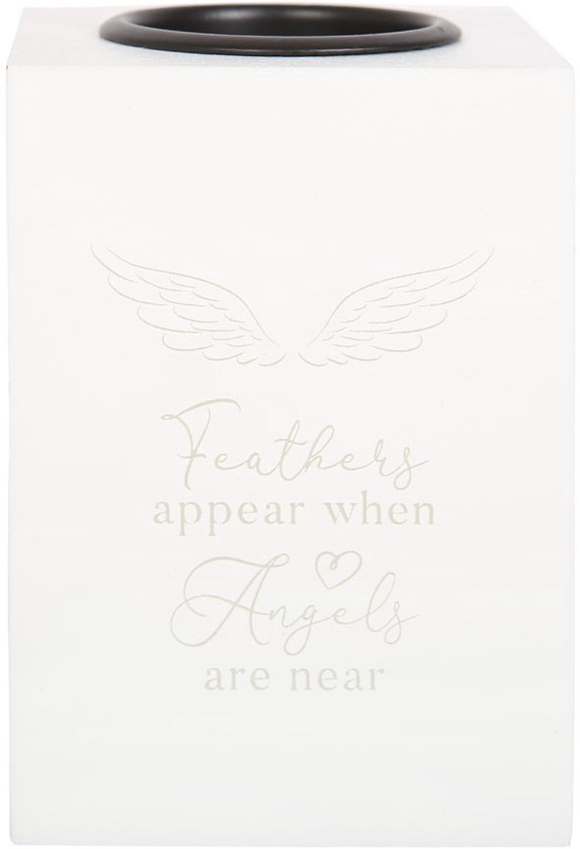 Something Different - Theelichthouder - Feathers appear Angel wings - Wit