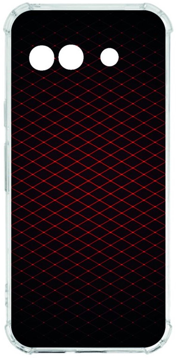 Google Pixel 9a Hoesje - Geruit Rood TPU Antishock