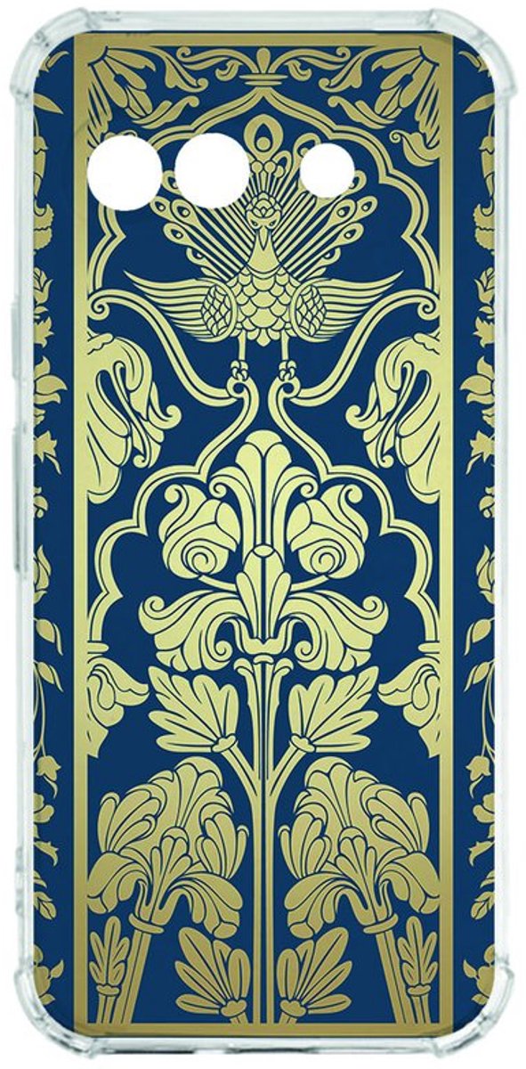 Google Pixel 9a Hoesje - Beige Flowers TPU Antishock