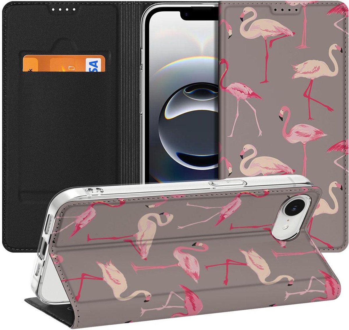 Apple iPhone 16e/17e Hoesje maken Flamingo