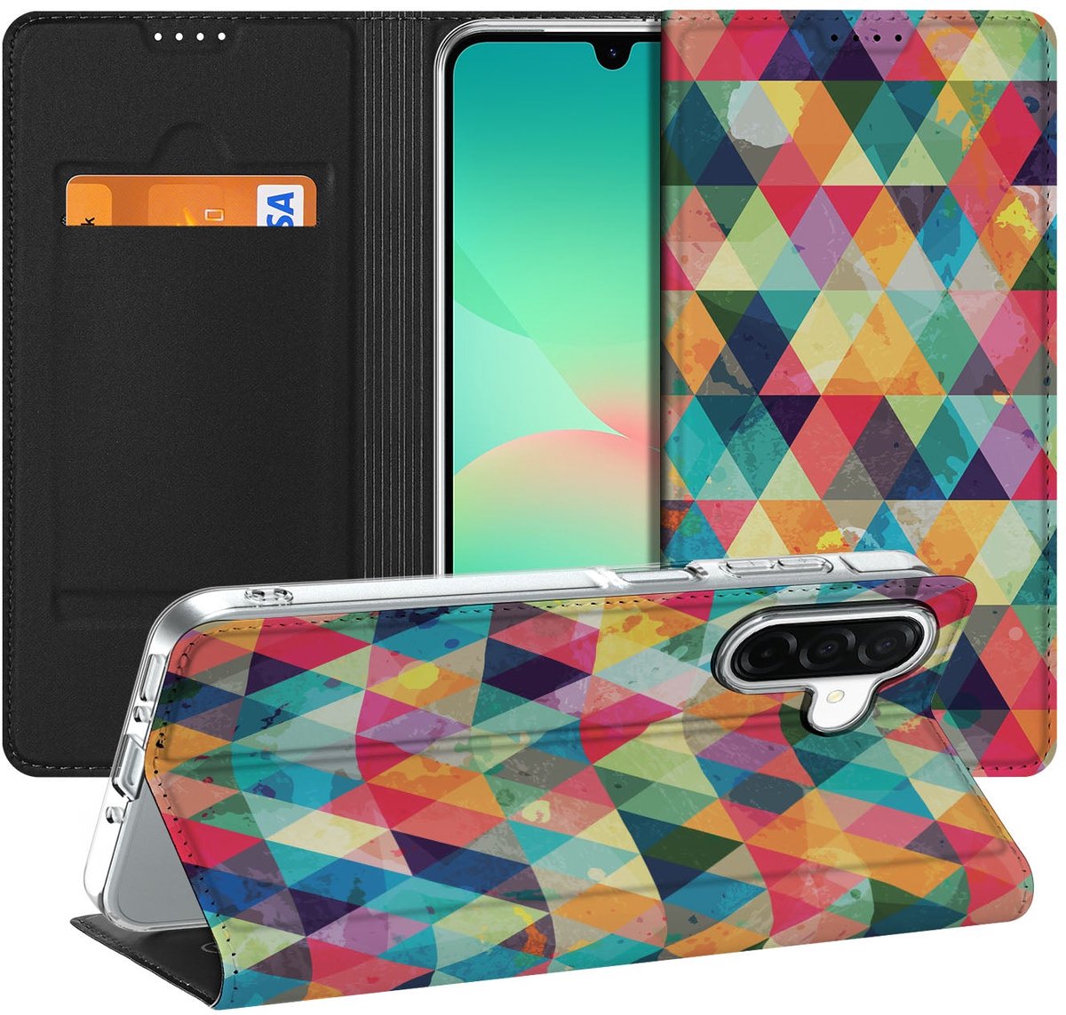 Samsung Galaxy A26 Hoesje met Magneet Geruit