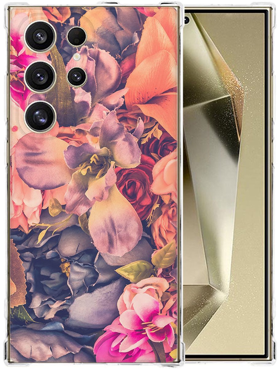 Samsung Galaxy S25 Ultra Hoesje - Bosje Bloemen TPU Antishock