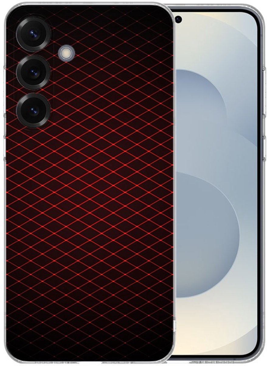 TPU Hoesje Samsung Galaxy S25 Plus - Geruit Rood Backcover