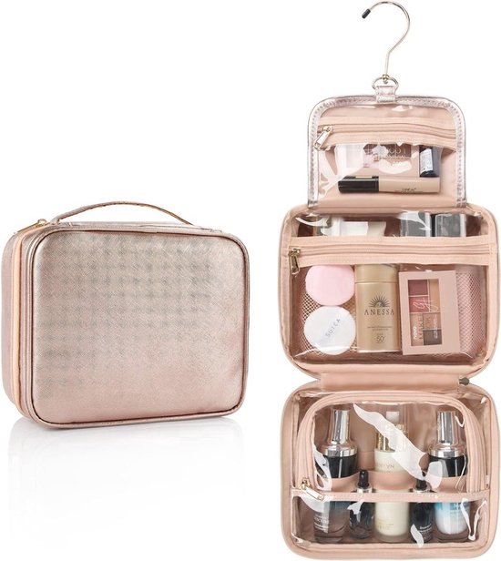 Reizen Make Up Tas Toilettas Reistassen Toilettas Vrouwen Waszak Vrouwen Make Up Tassen Voor Vrouwen Toilettas Reistassen Voor Vrouwen Rose Red,One Size