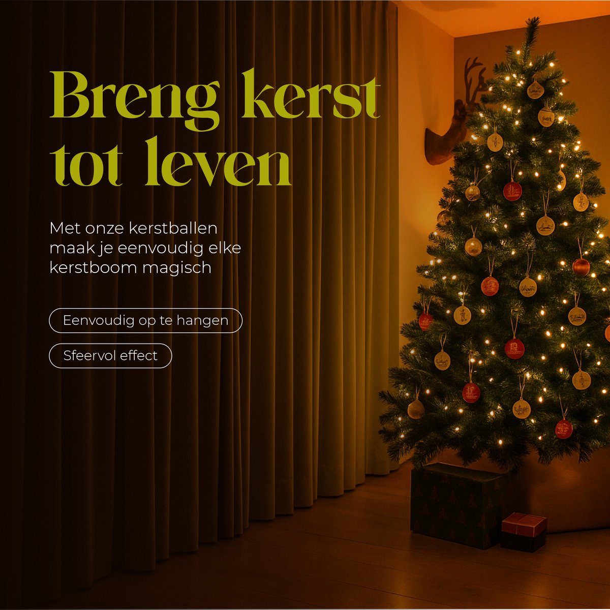 Giftmas Houten Kerstballen 50 Stuks - 6,5 cm - Kerstboomversiering - Kerstversiering Naturel Hout - Zelf Versieren en Kerst Knutselen – foto 5