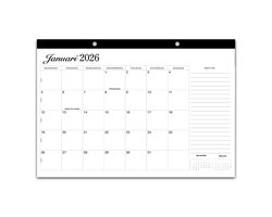 Huurdies® Kalender 2026 – 18 Maanden Bureauplanner & Wandkalender – A3 Formaat (42x30 cm) – Met Weeknummers, Feestdagen & Notities – Januari 2026 t/m Juni 2027