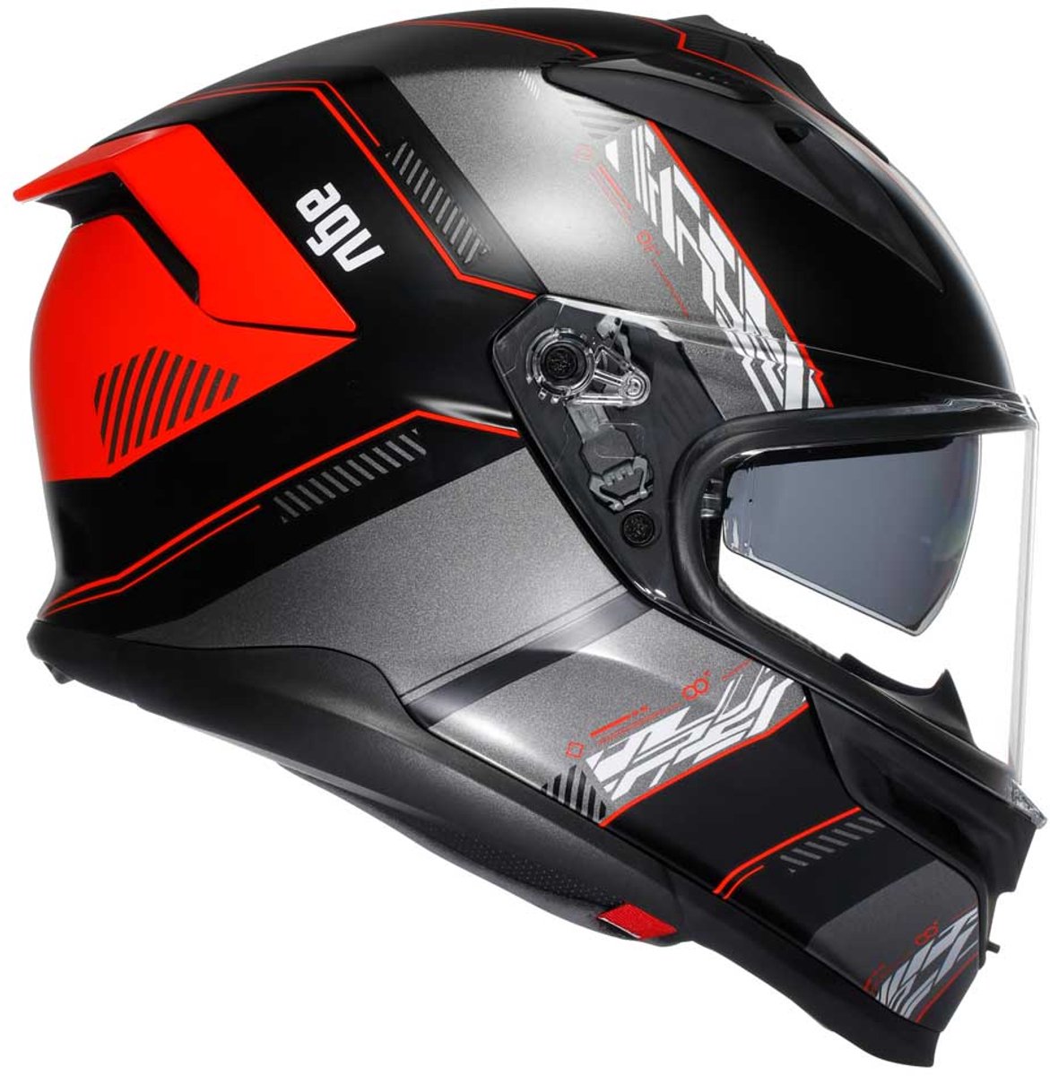 AGV K7 Kyber Zwart Rood Integraalhelm - Helm – foto 2